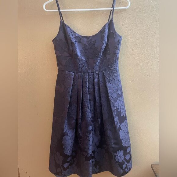 David’s Bridal Jacquard Lace Fit and Flare Midi Dress - Picture 1 of 4